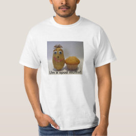 面白い男前ポテトマフィンTシャツ Tシャツ