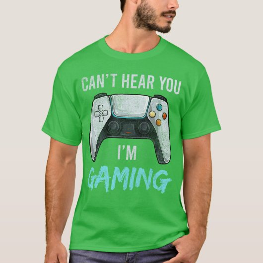 面白い男子ゲーミングアパレルゲーマービデオゲーム少年 Tシャツ (正面)