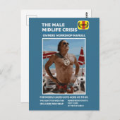 面白い男性のミッドライフクライシスギフト ポストカード (正面/裏面)