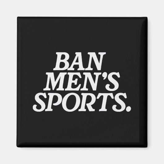 面白い男性向けスポーツ マグネット (正面)