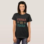 面白い男性女性のためのChinga La Migra Tシャツ (正面フル)