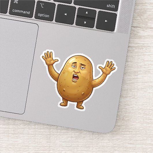面白い疲れたポテトのキャラクター シール (詳細)