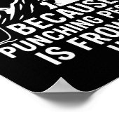 面白い登山Tシャツ - パンを避けるために登る ポスター (角)