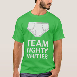 面白い白いブリーフ レトロ メンズ Teamighty Whities Tシャツ