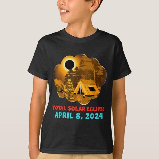 面白い皆既日食 4 08 Tシャツ (正面)