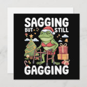 面白い皮肉なクリスマス たわんだけどまだむせる シーズンカード (正面/裏面)