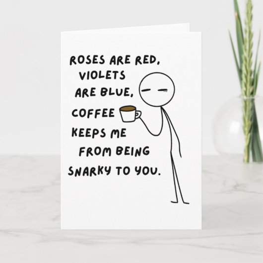 面白い皮肉なコーヒー カード (正面)