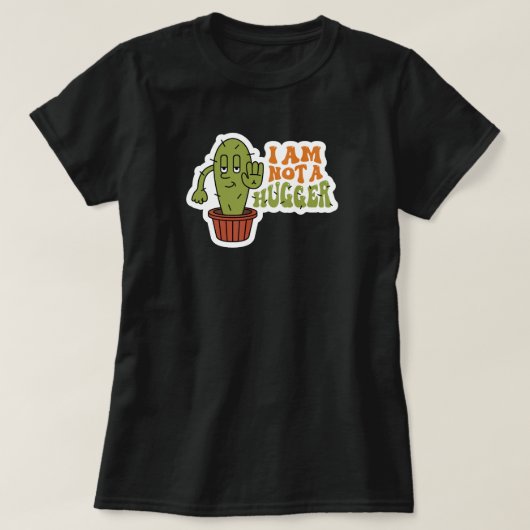 面白い皮肉なサボテン Tシャツ (デザイン正面)