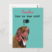 面白い皮肉なジョーク チキン 誕生日 ポストカード (正面/裏面)