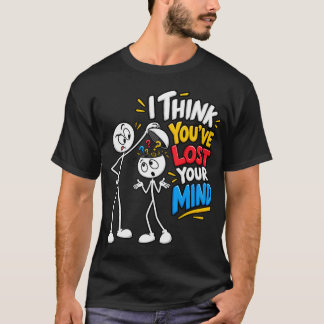 面白い皮肉なステックマン・デザイン、ユーモアたっぷりのステイ Tシャツ