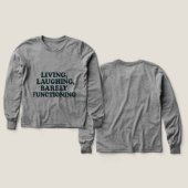 面白い皮肉なメンタルヘルスケアTシャツ (デザイン 正面&背面)