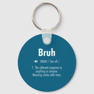 面白い皮肉な名言Bruh定義Tシャツトレンディ キーホルダー
