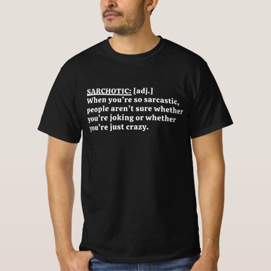 面白い皮肉な定義 Tシャツ (正面)