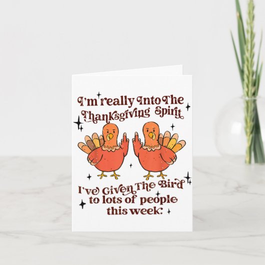 面白い皮肉な小ネタTシャツ 私は鳥にやったんだよ カード (正面)