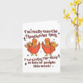 面白い皮肉な小ネタTシャツ 私は鳥にやったんだよ カード (黄色い花)