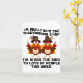 面白い皮肉な小説のTシャツ 私は鳥をやめた カード (黄色い花)