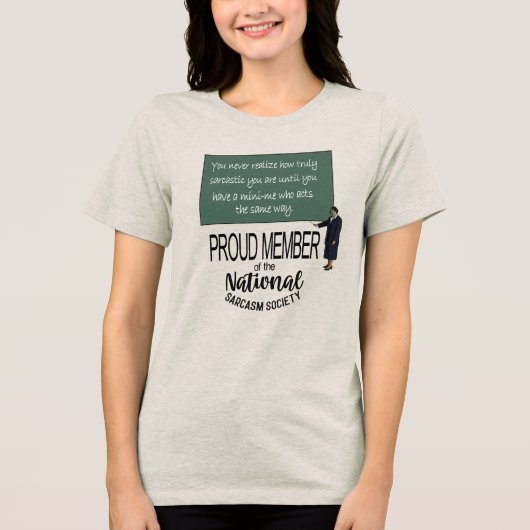 面白い皮肉な引用 トライブレンドTシャツ (正面)