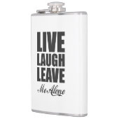 面白い皮肉な引用 Live Laugh Leave Me Alone グラフ フラスク (左)