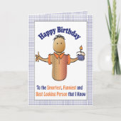 面白い皮肉な民族男性のキャラクターの誕生日 カード (正面)
