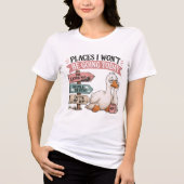 面白い皮肉な疲れたガチョウ トライブレンドTシャツ (正面)