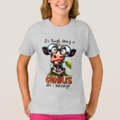 面白い皮肉な言葉の芸術の雄鶏 Tシャツ (正面)