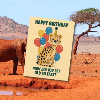 面白い皮肉な誕生日メッセージと年齢ジョーク ポストカード