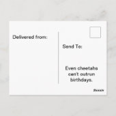 面白い皮肉な誕生日メッセージと年齢ジョーク ポストカード (裏面)