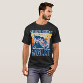 面白い皮肉な釣り漁師 Tシャツ (正面フル)