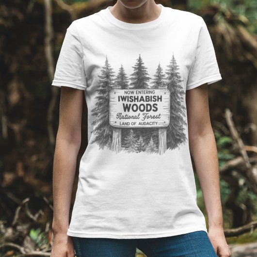 面白い皮肉なTシャツ、今Iwishabishに入ります Tシャツ