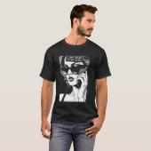 面白い皮肉ポップアートの悪口を言っただけ Tシャツ (正面フル)