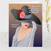 面白い目標 レトロなグリーティング  カード (黄色い花)