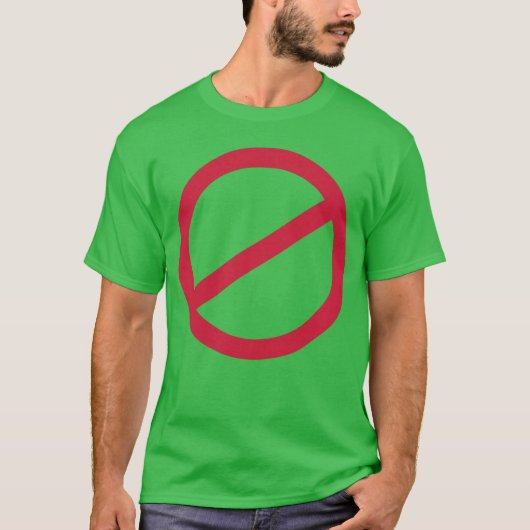 面白い看板はありません Tシャツ (正面)