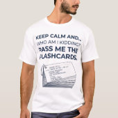 面白い看護学生の勉強フラッシュカード Tシャツ (正面)