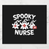 面白い看護師のハロウィン スパークリングワインラベル (シングルラベル)