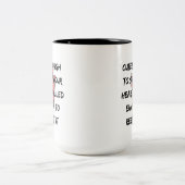 面白い看護師の名言デザイン ツートーンマグカップ (中央)