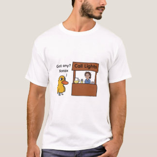 面白い看護師コールライトとザナックス勤務のTシャツ Tシャツ