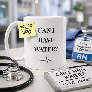 面白い看護師マグカップ "水をください" NPOユーモアギフト コーヒーマグカップ