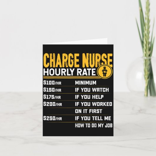 面白い看護師長時給 - Rn 登録看護師 カード (正面)