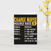 面白い看護師長時給 - Rn 登録看護師 カード (黄色い花)