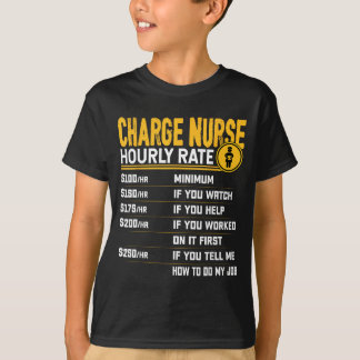 面白い看護師長時給 - Rn 登録看護師 Tシャツ