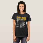 面白い看護師長時給 - Rn 登録看護師 Tシャツ (正面フル)