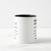 面白い看護師麻酔科医の定義コーヒー マグカップ (中央)