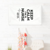 面白い看護師 Keep Calm ヴィンテージ彫刻Tシャツデザイン 横断幕 (インサイチュ)