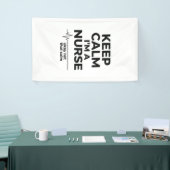 面白い看護師 Keep Calm ヴィンテージ彫刻Tシャツデザイン 横断幕 (トレードショー)