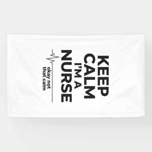 面白い看護師 Keep Calm ヴィンテージ彫刻Tシャツデザイン 横断幕 (横)