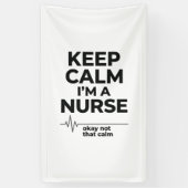 面白い看護師 Keep Calm ヴィンテージ彫刻Tシャツデザイン 横断幕 (縦)