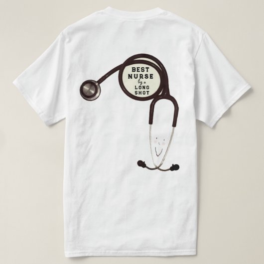面白い看護師 Tシャツ (デザイン裏面)