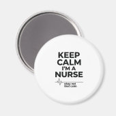 面白い看護師Keep Calmビンテージ彫刻Tシャツデザイン マグネット (正面/裏面)
