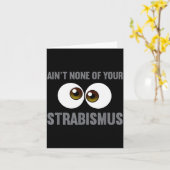 面白い眼科医デザイン 男性女性斜視用 カード (黄色い花)