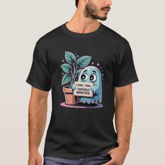 面白い社会的不安内向的緊張した恥ずかしがり屋の社会的 Tシャツ